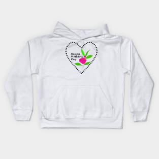 Happy Mothers Day Heart Shape Kids Hoodie